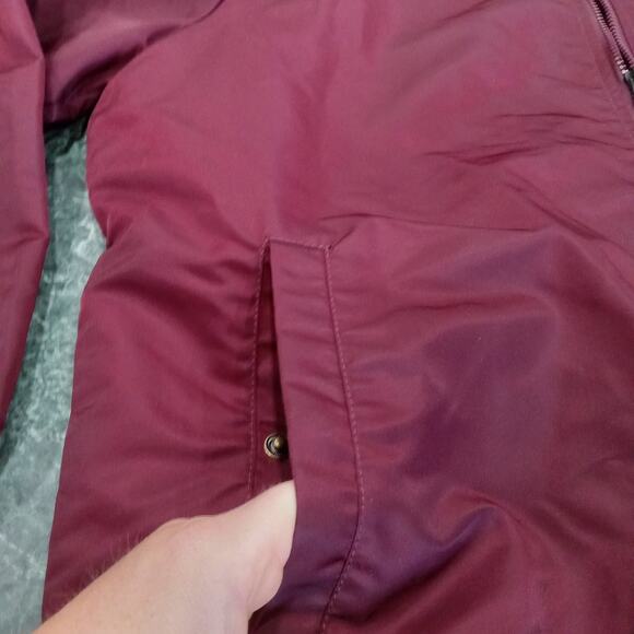 American Rag Cie Mens Burgundy Bomber Flight Jacket Sz XXL Satin Silky New NWT - Picture 5 of 10